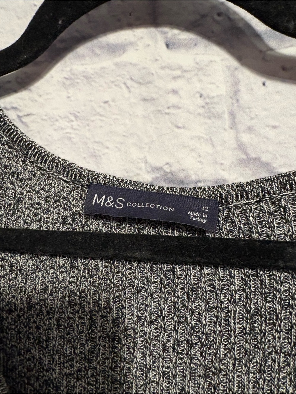 Marks & Spencer Gray Ribbed V-Neck Maxi Dress Size 8 US - Picture 5 of 10